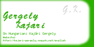 gergely kajari business card