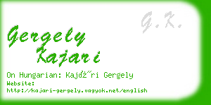 gergely kajari business card